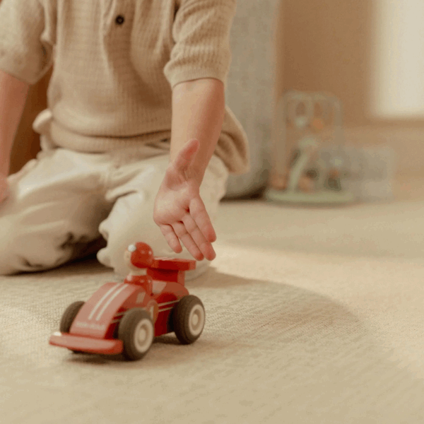 voitures de course en bois Little Dutch à rétrofriction avec pilotes