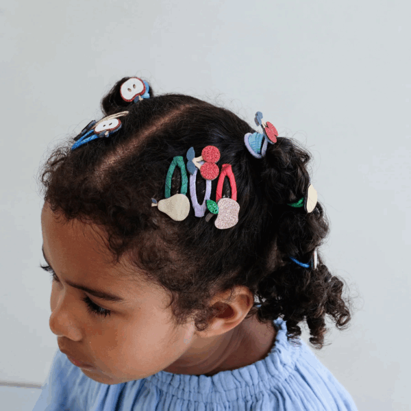 Barrettes Mimi & Lula Fruity mini clic clacs colorés enfants