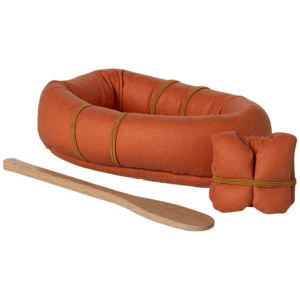 Bateau pneumatique souris Maileg avec gilet de sauvetage et pagaie
