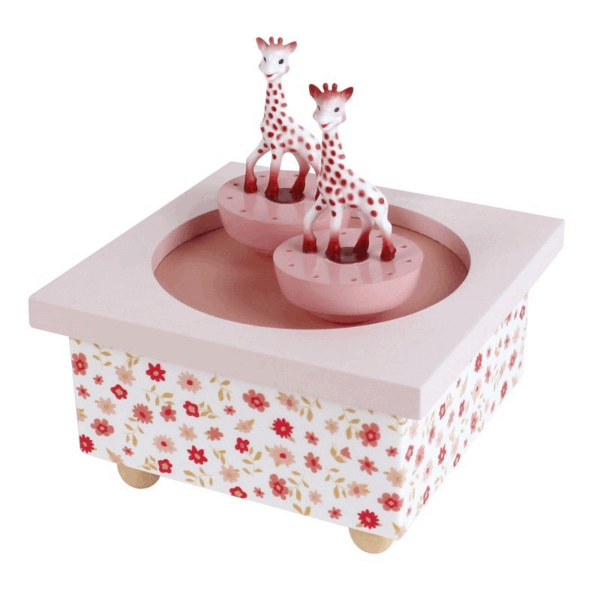 Boîte à musique Sophie la Girafe Trousselier avec figurines dansantes