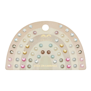 Boucles d’oreilles autocollantes Pink Gem & Pearl Mimi & Lula
