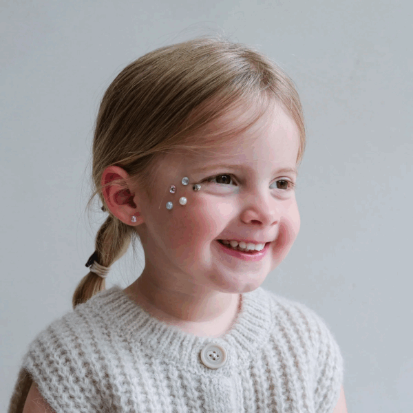 Boucles d’oreilles autocollantes Pink Gem & Pearl Mimi & Lula