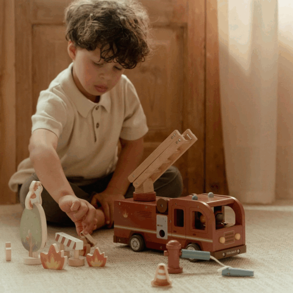 camion de pompiers en bois Little Dutch avec accessoires