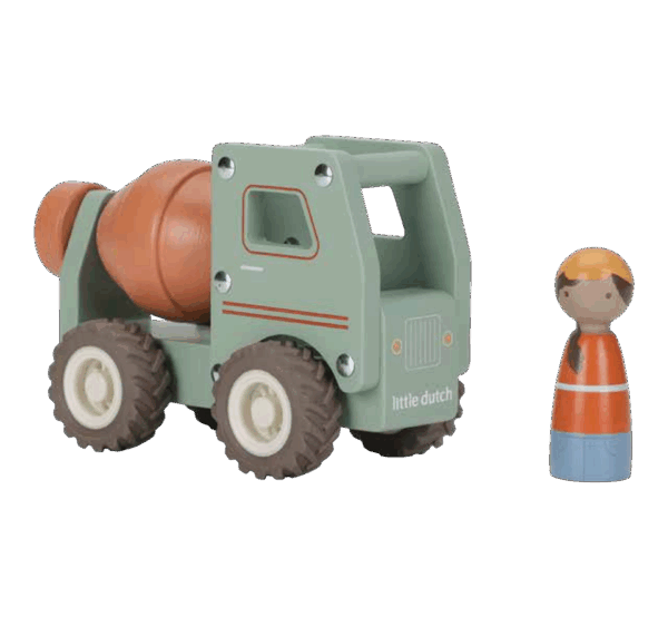 Le camion toupie en bois Little Dutch transforme chaque jeu de chantier en aventure réaliste. Ainsi, sa bétonnière rotative tourne pendant que le véhicule se déplace, offrant une expérience de jeu dynamique et captivante. Léger et robuste, il est conçu pour les petites mains des enfants dès 18 mois. H2 : Un jouet de chantier interactif et éducatif Ce camion permet aux enfants de recréer les activités d’un véritable chantier. De plus, il inclut un ouvrier en bois pour enrichir les jeux de rôle et stimuler l’imagination. Les roues en caoutchouc assurent une conduite fluide et silencieuse, adaptée aux jeux à l’intérieur comme à l’extérieur. Chaque déplacement et chaque rotation de la bétonnière renforcent la coordination main-œil et la motricité fine. H2 : Qualité et compatibilité Fabriqué en bois FSC durable, le camion toupie en bois Little Dutch résiste aux heures de jeu tout en restant sécuritaire. Par ailleurs, il est compatible avec d’autres véhicules de chantier Little Dutch, comme le camion-benne ou la pelleteuse, pour créer un univers complet et immersif sur le chantier. H3 : Caractéristiques du camion toupie Little Dutch Marque : Little Dutch Matière : Bois FSC Âge conseillé : 18 mois et plus Bétonnière rotative Roues en caoutchouc pour un déplacement fluide Ouvrier en bois inclus Stimule l’imagination, la motricité fine et le jeu de rôle Compatible avec autres véhicules de chantier Little Dutch Conclusion Le camion toupie en bois Little Dutch est un jouet à la fois ludique et éducatif. Enfin, il permet aux enfants de vivre des aventures de chantier réalistes, de développer leur créativité et de s’amuser pendant des heures, seuls ou avec d’autres véhicules de la collection.