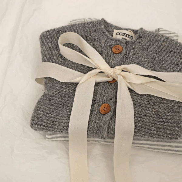 cardigan bébé Grey Tweed Tricot