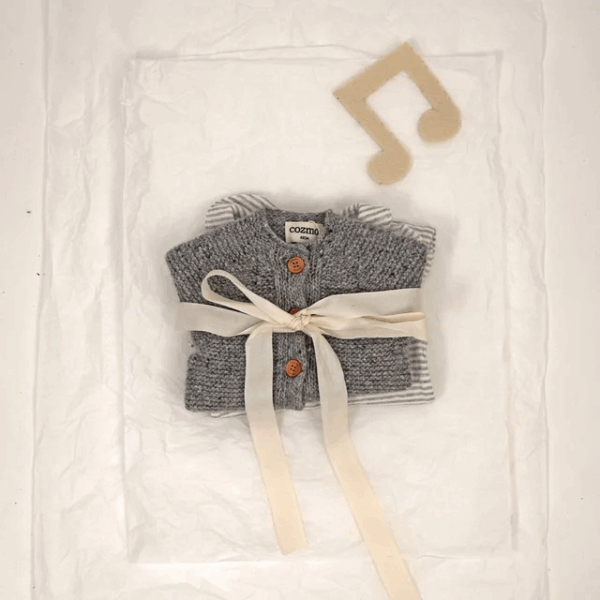 cardigan bébé Grey Tweed Tricot