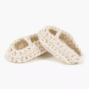 chaussons ballerines crochet blanc poupée Minikane faits main