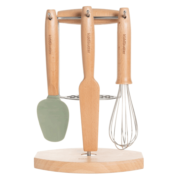 Coffret ustensiles de cuisine Kiddikutter naturel pour enfants