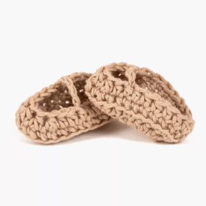 chaussons ballerines crochet beige poupée Minikane faits main