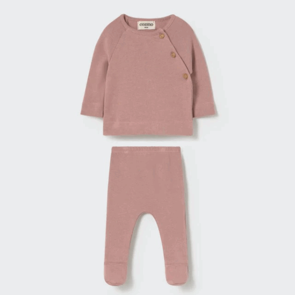 ensemble de naissance Silver Pink Soft Brushed