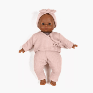 Ensemble poupée cache-cœur rose avec headband Minikane Babies 28 cm