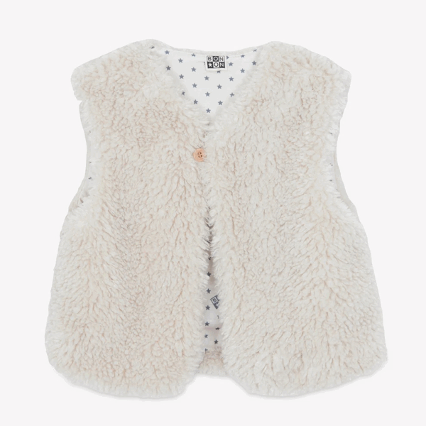 Gilet sans manche enfant - Beti écru