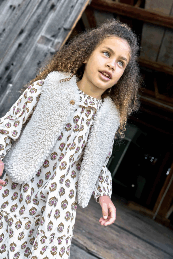 Gilet sans manche enfant - Beti écru – Image 4