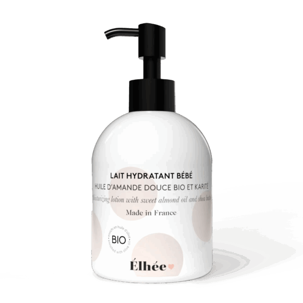 Lait hydratant bébé bio Elhée en flacon pompe 300 ml