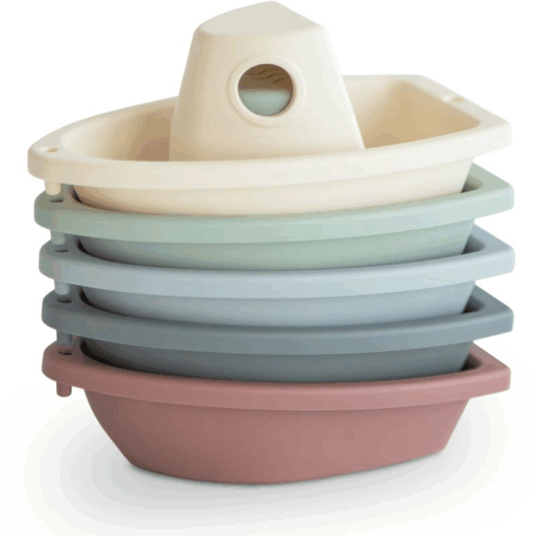 5 jouets de bain bâteaux empilables - Original