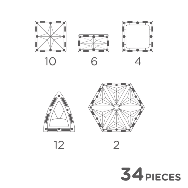 Pack de construction magnétique dôme – Curved Pack 34 pièces – Image 5