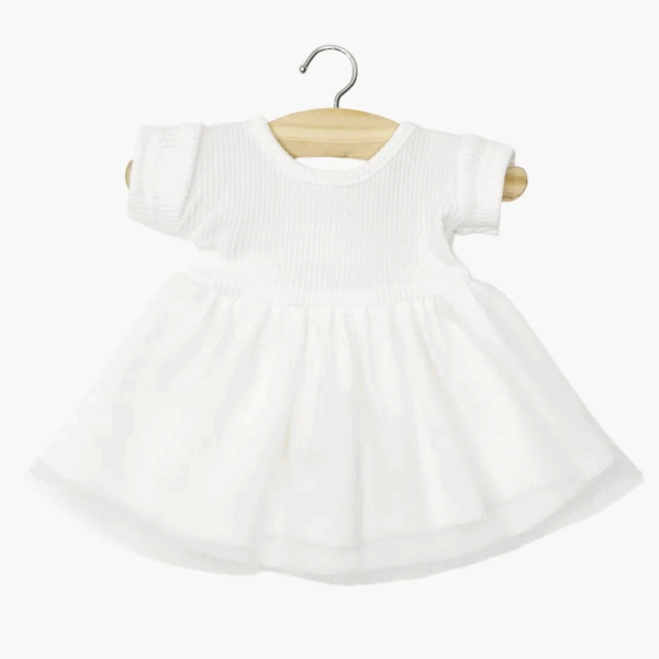 Robe tutu blanche pour poupée Minikane Rosana à manches courtes