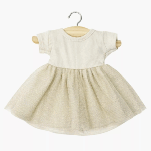 alt="Robe tutu pour poupée dorée Minikane"