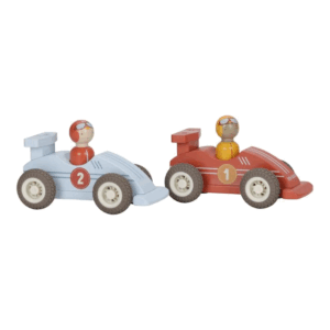 voitures de course en bois Little Dutch à rétrofriction avec pilotes