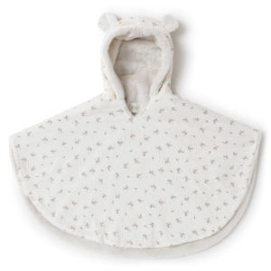 Poncho Polair Teddy Babyshower Roseberry en polaire et coton