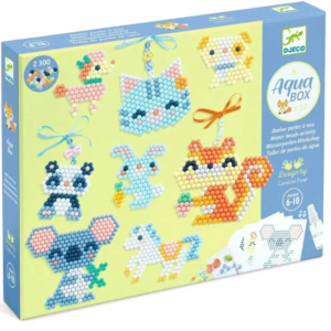 Aqua Box perles à eau Fourrures Djeco avec animaux créés et accessoires
