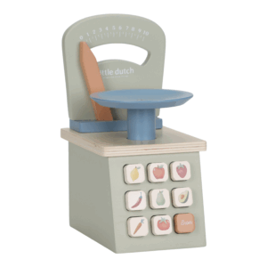 Balance de jeu en bois Little Dutch verte avec boutons illustrés