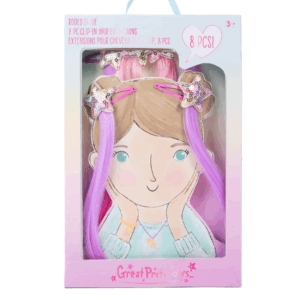 Barrettes extensions cheveux multicolores Rodeo Drive avec étoiles pailletées – Great Pretenders