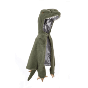 Cape t-rex enfant verte avec capuche dinosaure Great Pretenders