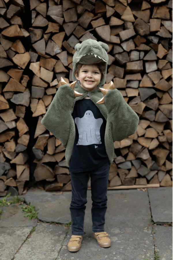 Cape T-Rex enfant verte – Cuddle Cape Great Pretenders – Image 2