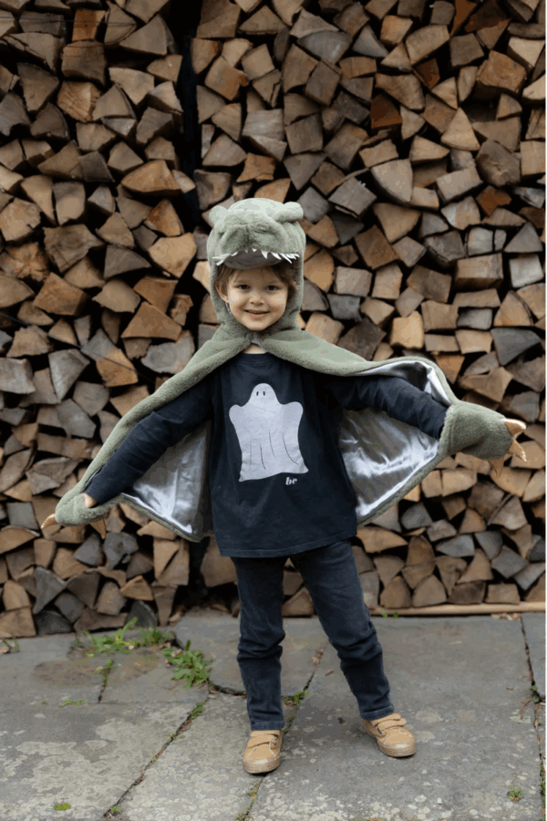 Cape T-Rex enfant verte – Cuddle Cape Great Pretenders – Image 3