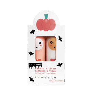 Coffret baumes Halloween Pumpkin Inuwet duo vanille coco et barbe à papa