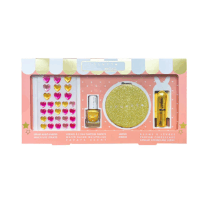 Coffret glitter doré Inuwet avec baume Cheesecake et vernis papaye