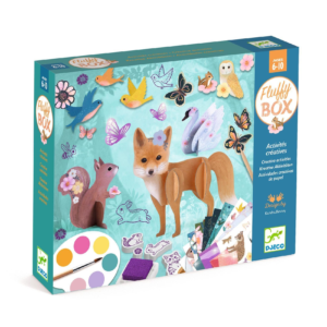 Coffret multi-activités enfant Fluffy Box Djeco avec peinture, collage et cartes à gratter