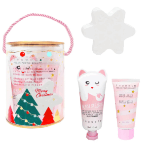 Coffret soin Inuwet Snowball avec crème mains, crème corps et bombe de bain
