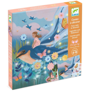 Contes à décorer Poucelina Djeco avec tableaux et accessoires créatifs