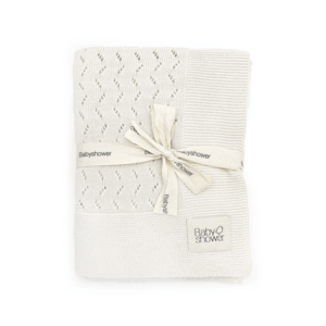 Couverture bébé tricot cachemire Babyshower