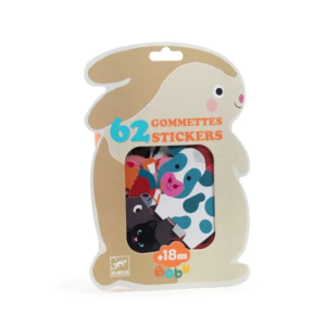 Gommettes animaux de la ferme Djeco avec stickers épais et repositionnables