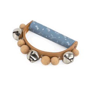 Hochet en bois avec grelots Label Label couleur bleu