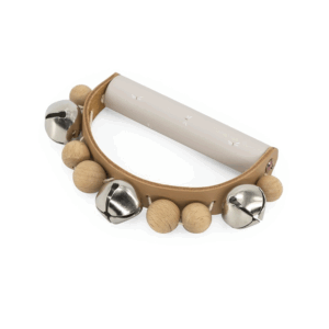 Hochet en bois bébé Label Label Nougat avec grelots