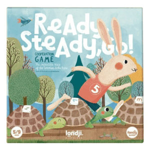 Jeu coopératif enfants Ready Steady Go avec lièvre et tortue