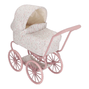 Landau pour poupée Little Dutch au style rétro avec grandes roues en bois