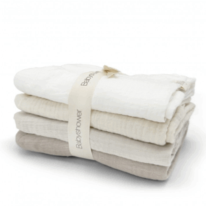 Langes bébé coton bio Little Colors Ivory Babyshower