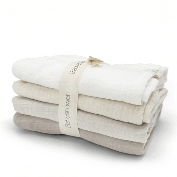 Langes bébé coton bio Little Colors Ivory Babyshower