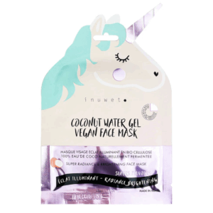 Masque visage éclat Licorne Inuwet en bio-cellulose illuminant