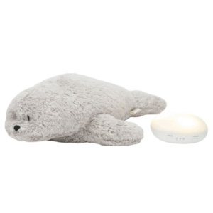 Peluche veilleuse phoque nature bio gris Moonie