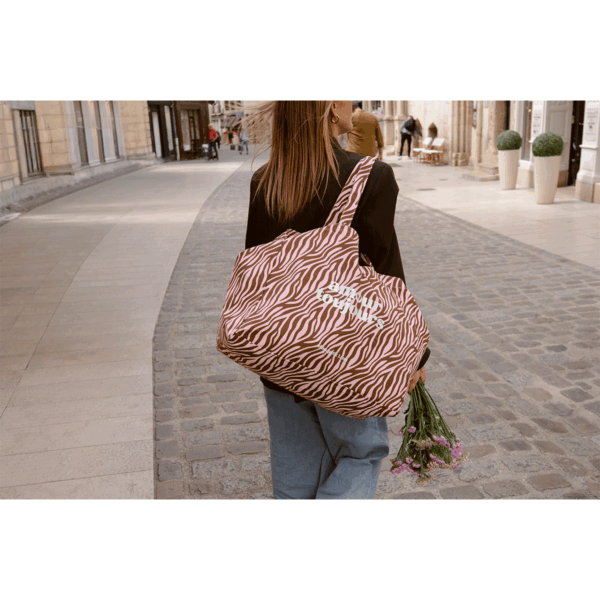Sac cabas zèbre rose XXL Amour Toujours