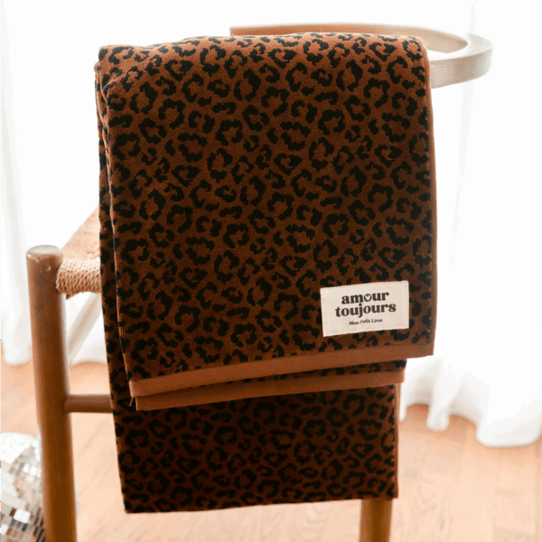 Serviette de bain léopard Mon Petit Léon en coton