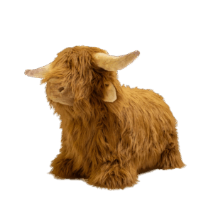 Animal sauteur vache écossaise Wild & Soft en peluche rebondissante