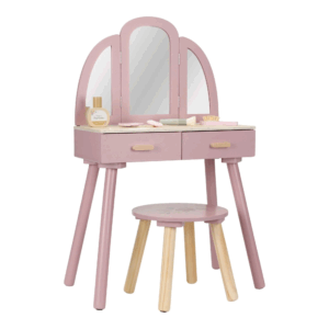 Coiffeuse bois rose Little Dutch avec accessoires en bois