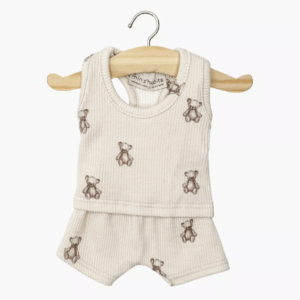 Dessous garçon Marcel en maille côtelée pour poupon Minikane